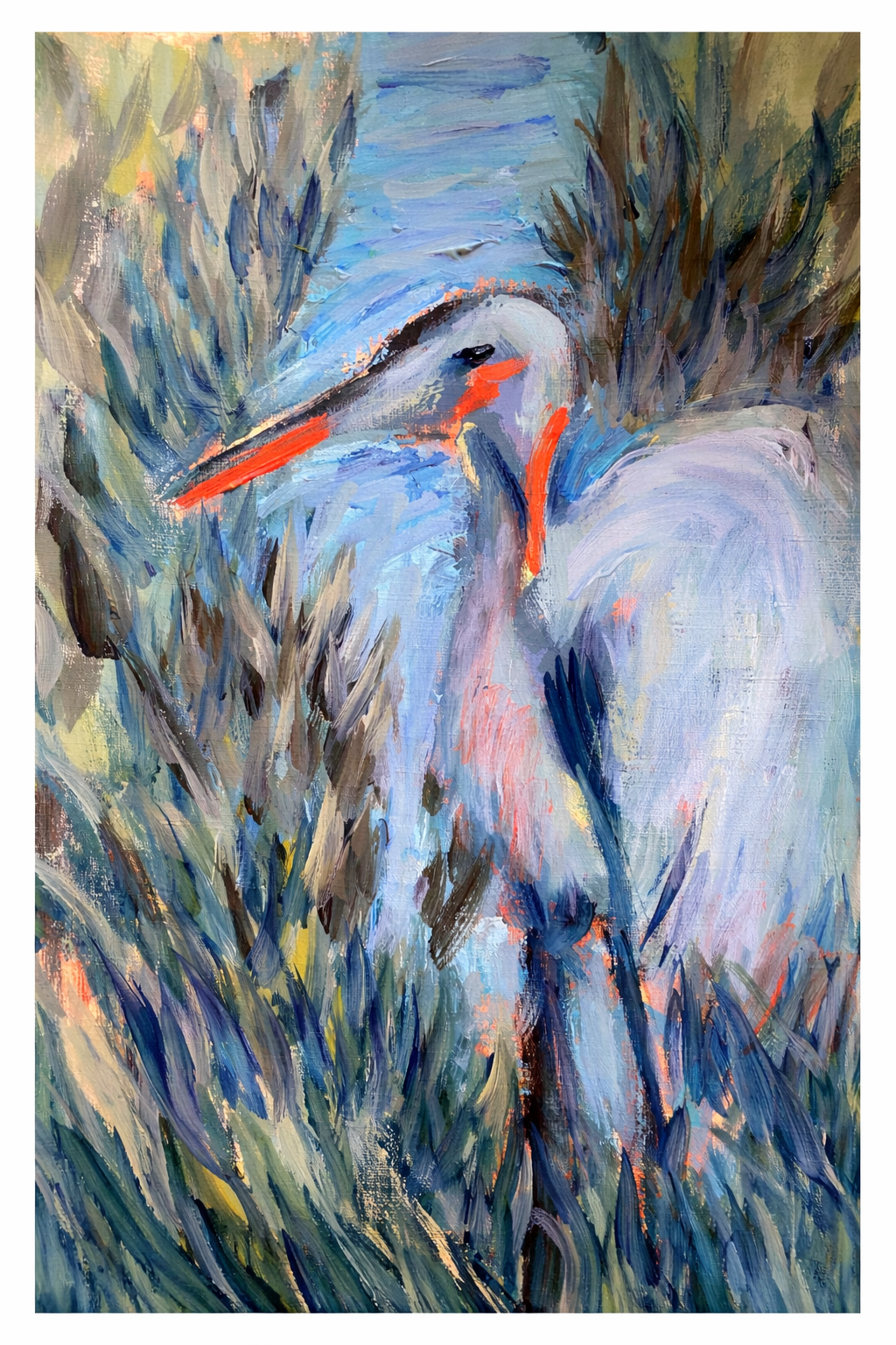 Crane in Stream